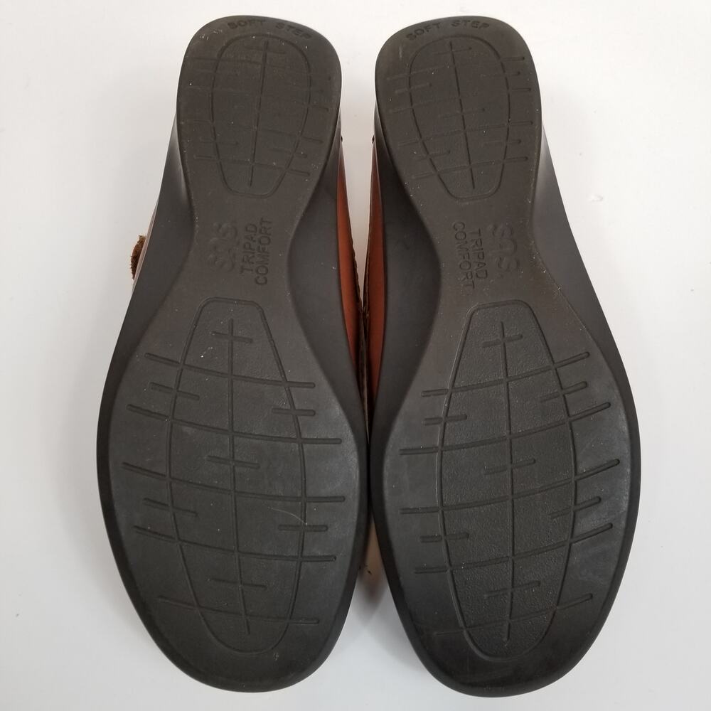 SAS Tan Leather Hook-and-Loop Mary Jane Flats - Picture 9 of 11